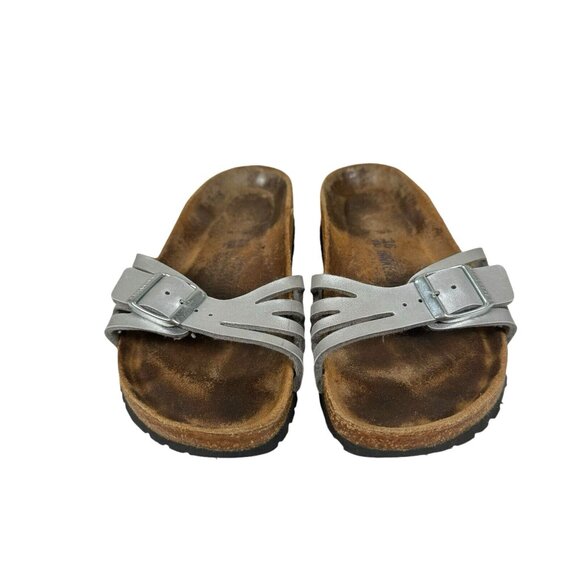 BIRKENSTOCK Silver Metallic MOLINA Single Strap Sandals‎ Women's Sz 36 - US L5 - Picture 2 of 10